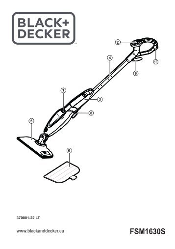 BlackandDecker Lavapavimenti A Vapore- Fsm1630s - Type 1 - Instruction Manual (Lituania)