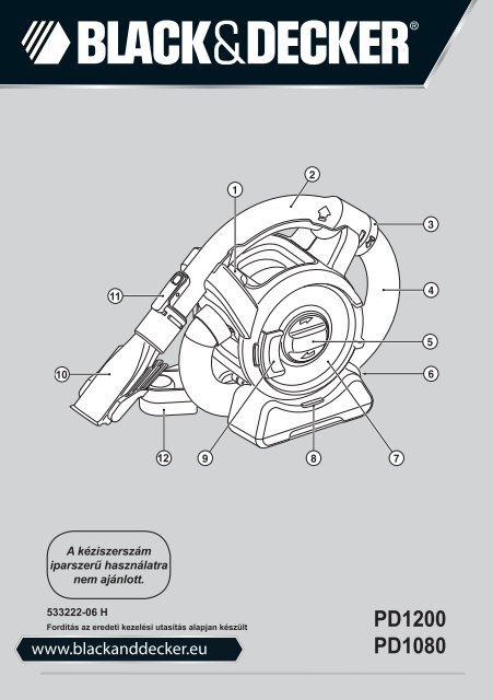 BlackandDecker Aspiratori Ricaricabili Portatili- Pd1200 - Type H1 - Instruction Manual (Ungheria)