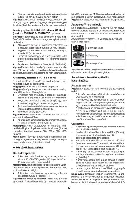 BlackandDecker Lavapavimenti A Vapore- Fsm1500 - Type 1 - 2 - Instruction Manual (Ungheria)