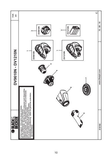 BlackandDecker Aspiratori Ricaricabili Portatili- Dv7210 - Type H1 - Instruction Manual (Czech)