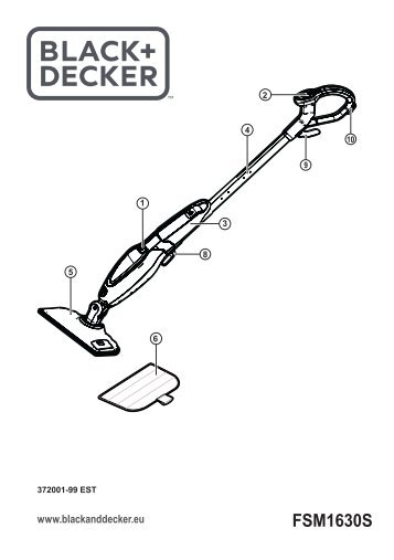 BlackandDecker Lavapavimenti A Vapore- Fsm1630s - Type 1 - Instruction Manual (Estonia)