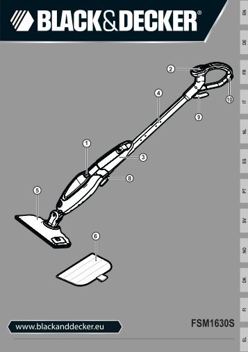 BlackandDecker Lavapavimenti A Vapore- Fsm1630s - Type 1 - Instruction Manual (Europeo)