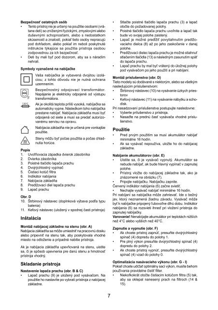 BlackandDecker Aspiratori Ricaricabili Portatili- Pv1805 - Type H1 - Instruction Manual (Slovacco)