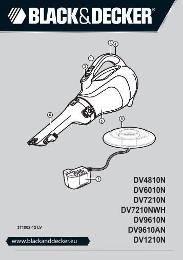 BlackandDecker Aspiratori Ricaricabili Portatili- Dv7210 - Type H1 - Instruction Manual (Lettonia)