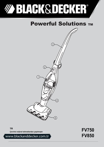 BlackandDecker Aspirapolv-Stick- Fv850 - Type 1 - Instruction Manual (Turco)