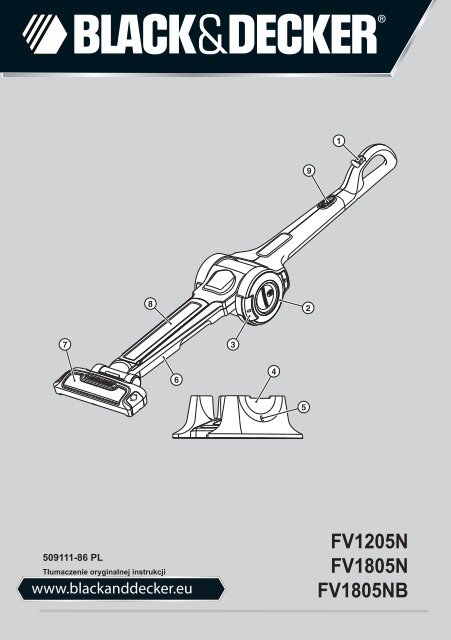 BlackandDecker Aspirapolv-Stick- Fv1805n(B) - Type H2 - Instruction Manual (Polonia)