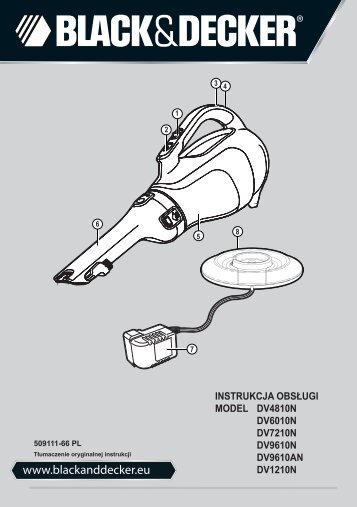 BlackandDecker Aspiratori Ricaricabili Portatili- Dv9610an - Type H1 - Instruction Manual (Polonia)