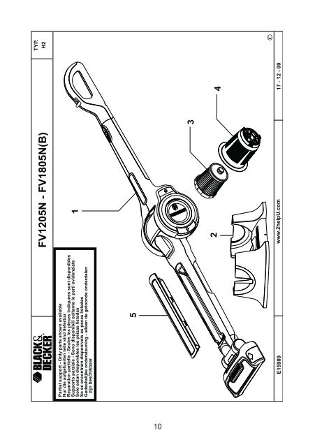 BlackandDecker Aspirapolv-Stick- Fv1205n - Type H2 - Instruction Manual (Polonia)