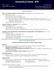 Amanda Weed Curriculum Vitae