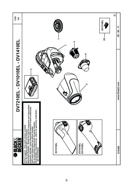 BlackandDecker Aspiratori Ricaricabili Portatili- Dv1010el - Type H1 - Instruction Manual (Turco)