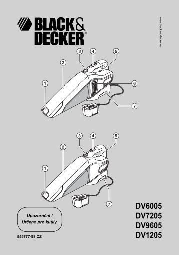 BlackandDecker Aspiratori Ricaricabili Portatili- Dv7205 - Type H1 - Instruction Manual (Czech)