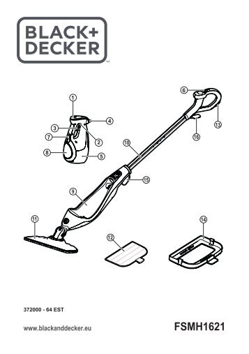 BlackandDecker Lavapavimenti A Vapore- Fsmh1621 - Type 1 - Instruction Manual (Estonia)