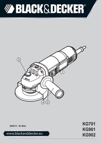 BlackandDecker Smerigliatrice Angolare Piccola- Kg701 - Type 1 - Instruction Manual (Balcani)