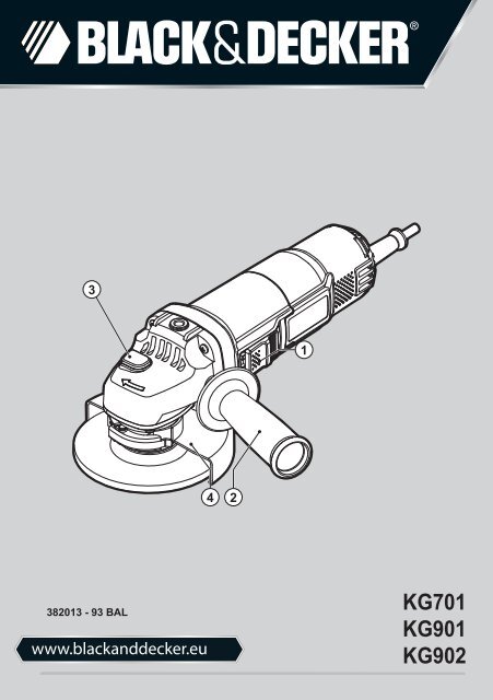 BlackandDecker Smerigliatrice Angol- Kg902 - Type 1 - Instruction Manual (Balcani)