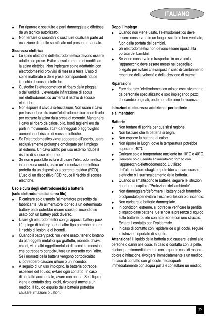 BlackandDecker Aspiratori Ricaricabili Portatili- Pv1805 - Type H2 - Instruction Manual (Europeo)