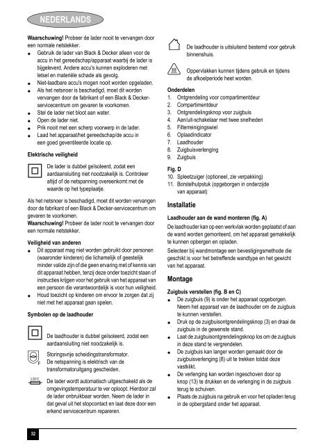 BlackandDecker Aspiratori Ricaricabili Portatili- Pv1805 - Type H2 - Instruction Manual (Europeo)