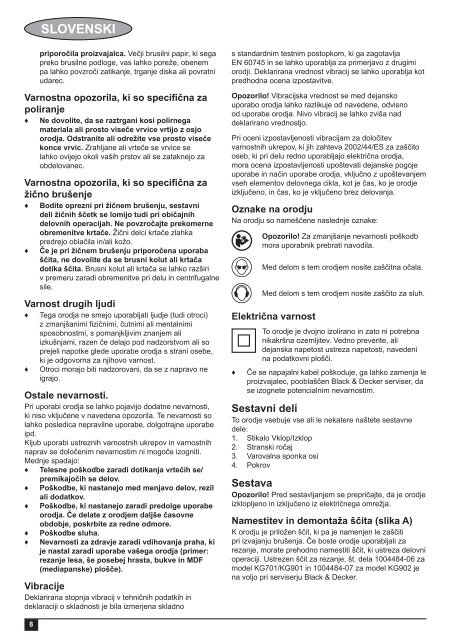 BlackandDecker Smerigliatrice Angolare Piccola- Kg901 - Type 1 - Instruction Manual (Balcani)