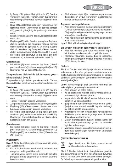 BlackandDecker Smerigliatrice Angolare Piccola- Kg701 - Type 1 - Instruction Manual (Europeo Orientale)