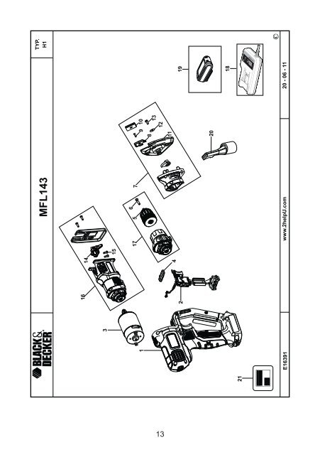 BlackandDecker Multitool- Mfl143 - Type H1 - Instruction Manual (Polonia)