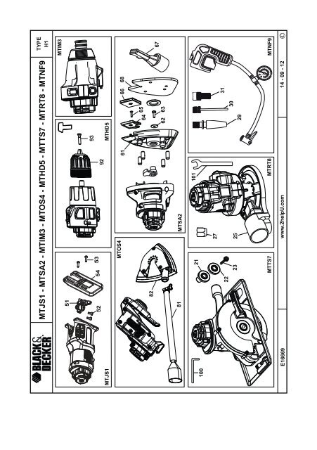 BlackandDecker Multitool- Mt143 - Type H1 - Instruction Manual (Lituania)