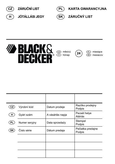 BlackandDecker Laser- Lzr310 - Type 1 - Instruction Manual (Czech)