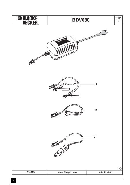 BlackandDecker Battery Booster- Bdv080 - Type 1 - 2 - Instruction Manual (Inglese)