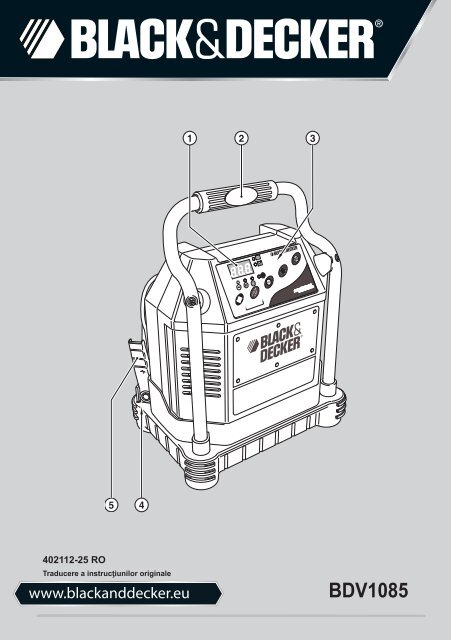 BlackandDecker Carica Batteria- Bdv1085 - Type 1 - Instruction Manual (Romania)