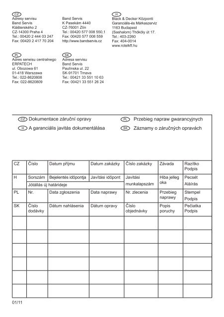 BlackandDecker Battery Booster- Bdv090 - Type 1 - Instruction Manual (Czech)