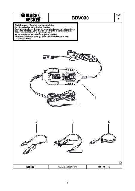 BlackandDecker Battery Booster- Bdv090 - Type 1 - Instruction Manual (Czech)