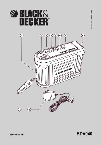 BlackandDecker Battery Booster- Bdv040 - Type 1 - Instruction Manual (Turco)