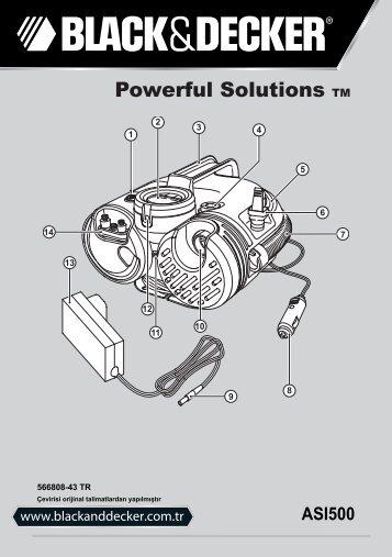 BlackandDecker Inflatore- Asi500 - Type H1 - Instruction Manual (Turco)