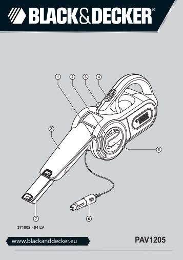 BlackandDecker Aspirapolv Per Auto- Pav1205 - Type 1 - Instruction Manual (Lettonia)