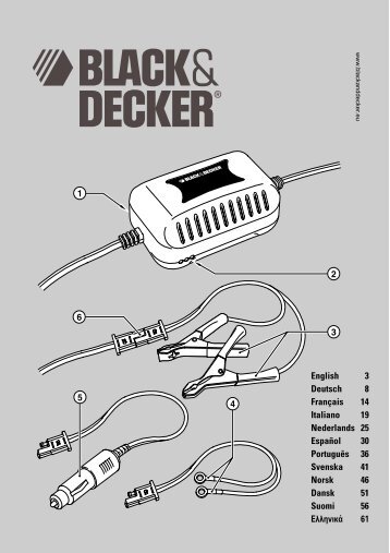 BlackandDecker Battery Booster- Bdv080 - Type 1 - 2 - Instruction Manual (Europeo)