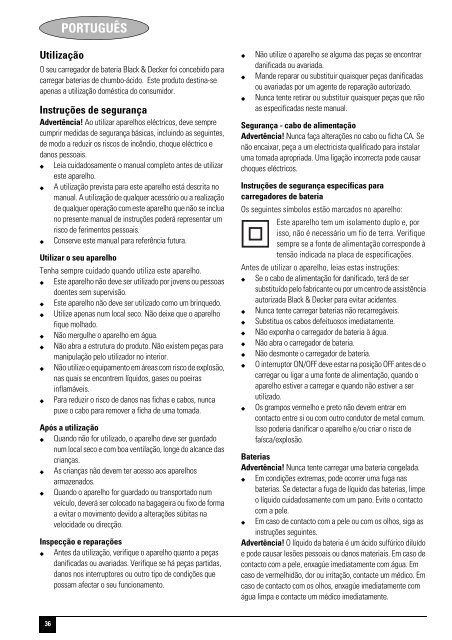 BlackandDecker Battery Booster- Bdv080 - Type 1 - 2 - Instruction Manual (Europeo)