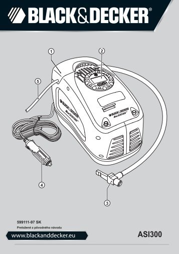 BlackandDecker Inflatore- Asi300 - Type 3 - Instruction Manual (Slovacco)