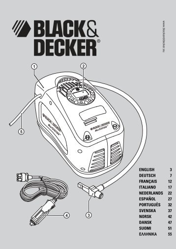 BlackandDecker Inflatore- Asi300 - Type 2 - Instruction Manual (Europeo)