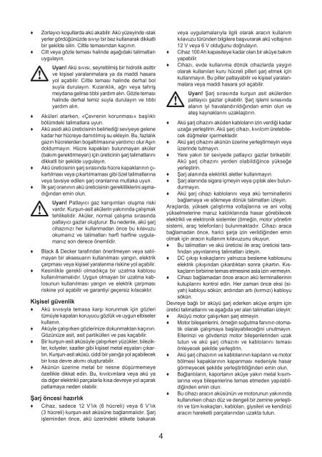 BlackandDecker Battery Booster- Bdv090 - Type 1 - Instruction Manual (Turco)