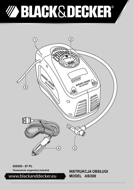 BlackandDecker Inflatore- Asi300 - Type 2 - Instruction Manual (Polonia)