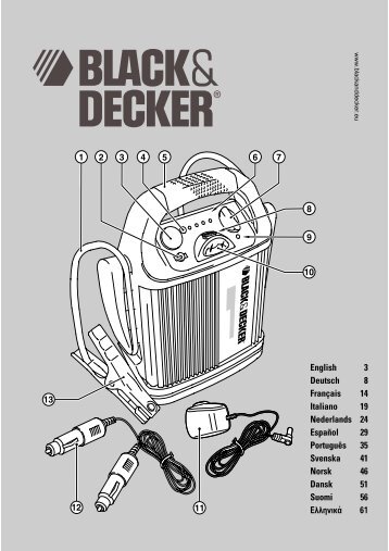 BlackandDecker Starter- Bdv012 - Type 1 - Instruction Manual (Europeo)