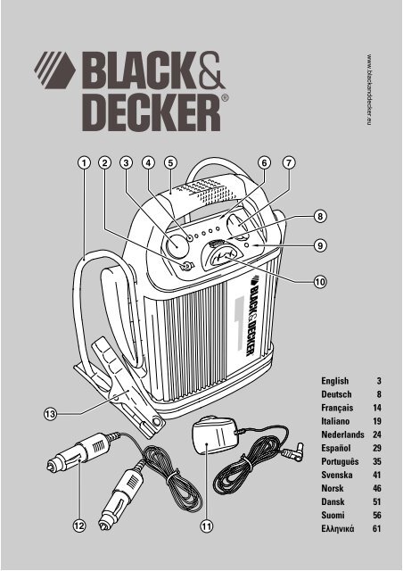 BlackandDecker Starter- Bdv012 - Type 1 - Instruction Manual (Europeo)