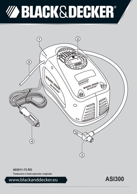 BlackandDecker Inflatore- Asi300 - Type 4 - Instruction Manual (Romania)