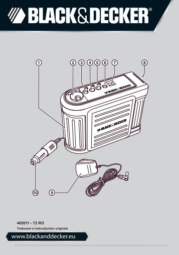 BlackandDecker Battery Booster- Bdv030 - Type 1 - Instruction Manual (Romania)
