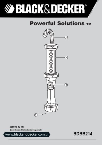 BlackandDecker Torcia Elettrica- Bdbb214 - Type 1 - Instruction Manual (Turco)