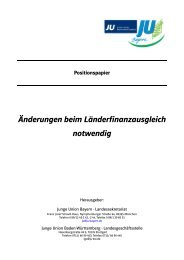 Positionspapier Änderungen beim Länderfinanzausgleich notwendig