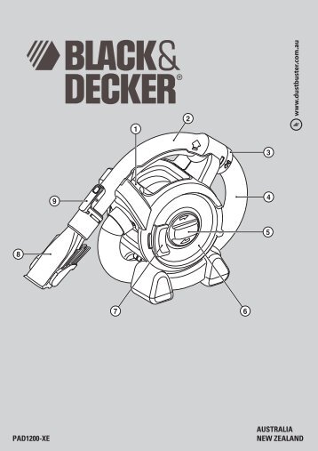 BlackandDecker Aspirapolv Per Auto- Pad1200 - Type 1 - Instruction Manual (Australia Nuova Zelanda)