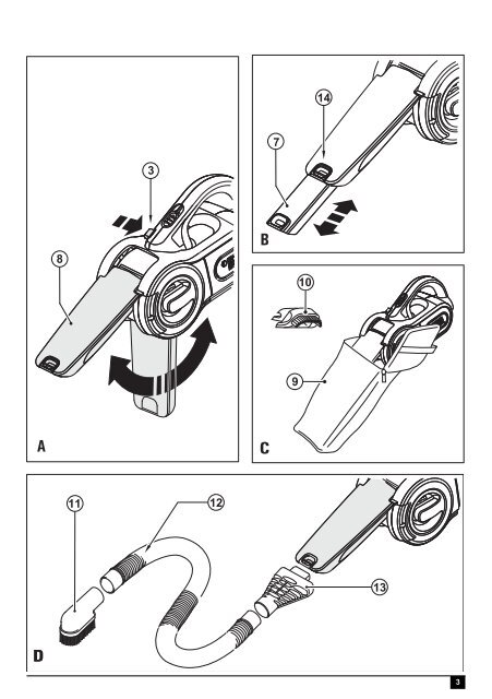 BlackandDecker Aspirapolv Per Auto- Pav1205 - Type 1 - Instruction Manual (Europeo Orientale)