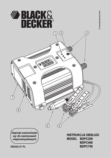 BlackandDecker Trasformatore- Bdpc400 - Type 1 - Instruction Manual (Polonia)