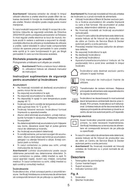 BlackandDecker Cacciavite- Kc460ln - Type H1 - Instruction Manual (Romania)