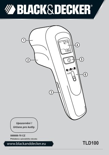 BlackandDecker Thermal Leak Detector- Tld100 - Type 1 - Instruction Manual (Czech)