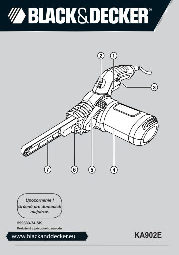 BlackandDecker Lima Elettrica- Ka902e - Type 1 - Instruction Manual (Slovacco)
